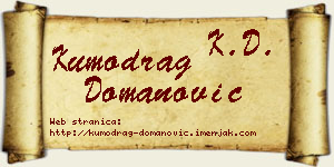 Kumodrag Domanović vizit kartica